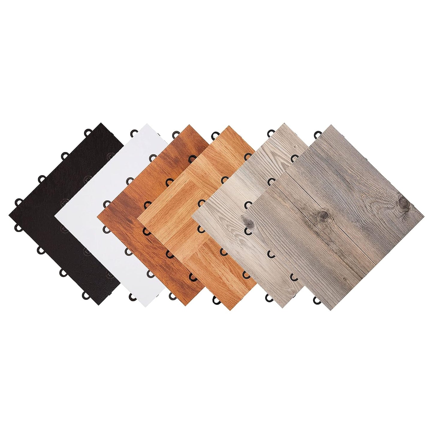IncStores 3/8" Thick Snap Together Dance Flooring | 12"x12" Printed Vinyl Dance Floor for Practice & Performance | Oak | 40 Tile Pack