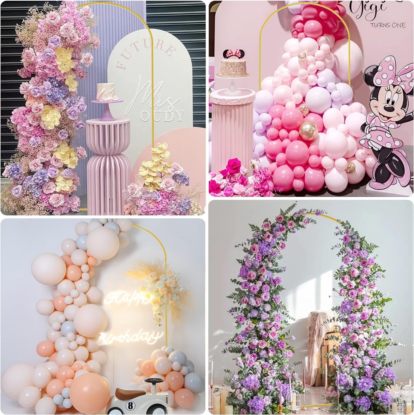 Wokceer 7.2 FT Wedding Arch Stand and Arch Cover, Metal Arch Backdrop Stand with Arch Stand Cover for Birthday Party Wedding Ceremony Bridal Baby Shower Event Decor, Black, DoorCover 1.2M-Black-K