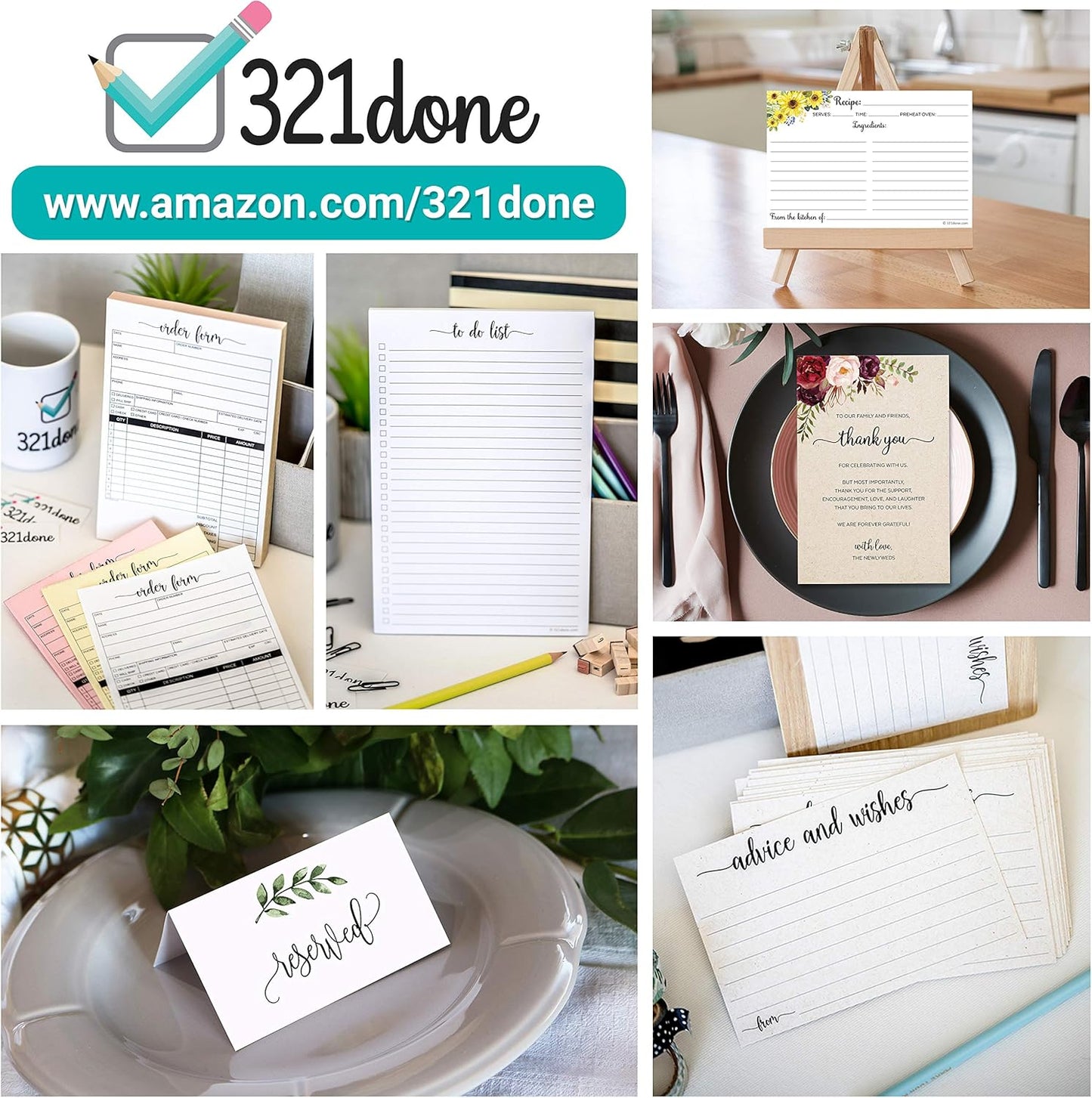 321Done 4x6 Retirement Party Advice and Well Wishes Cards, Tan - Made in USA, Happy Retiree, Fun Celebration Idea, Game, Activity, Memories - Ad Lib Prompts - Pack of 50