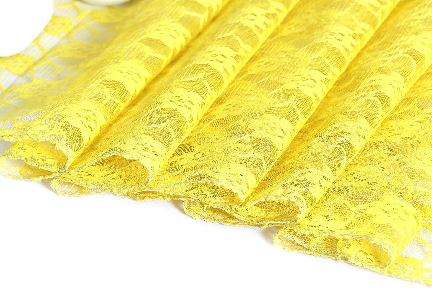 MDS Pack of 12 Wedding 12 x 108 inches Satin Table Runner for Wedding, Decorations for Birthday Parties, Banquets, Graduations, Engagements, Runners fit Rectangle, Round Table- Yellow