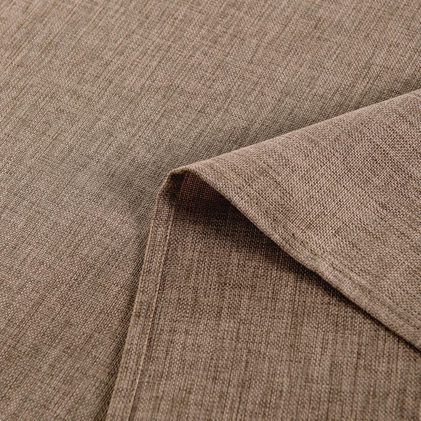 Hiasan 2 Pack Faux Linen Rectangle Tablecloth - Wrinkle and Stain Resistant Washable Table Cloth for Kitchen Dining Room Holiday Table Cover for Dinner, Khaki, 60 x 140 Inch