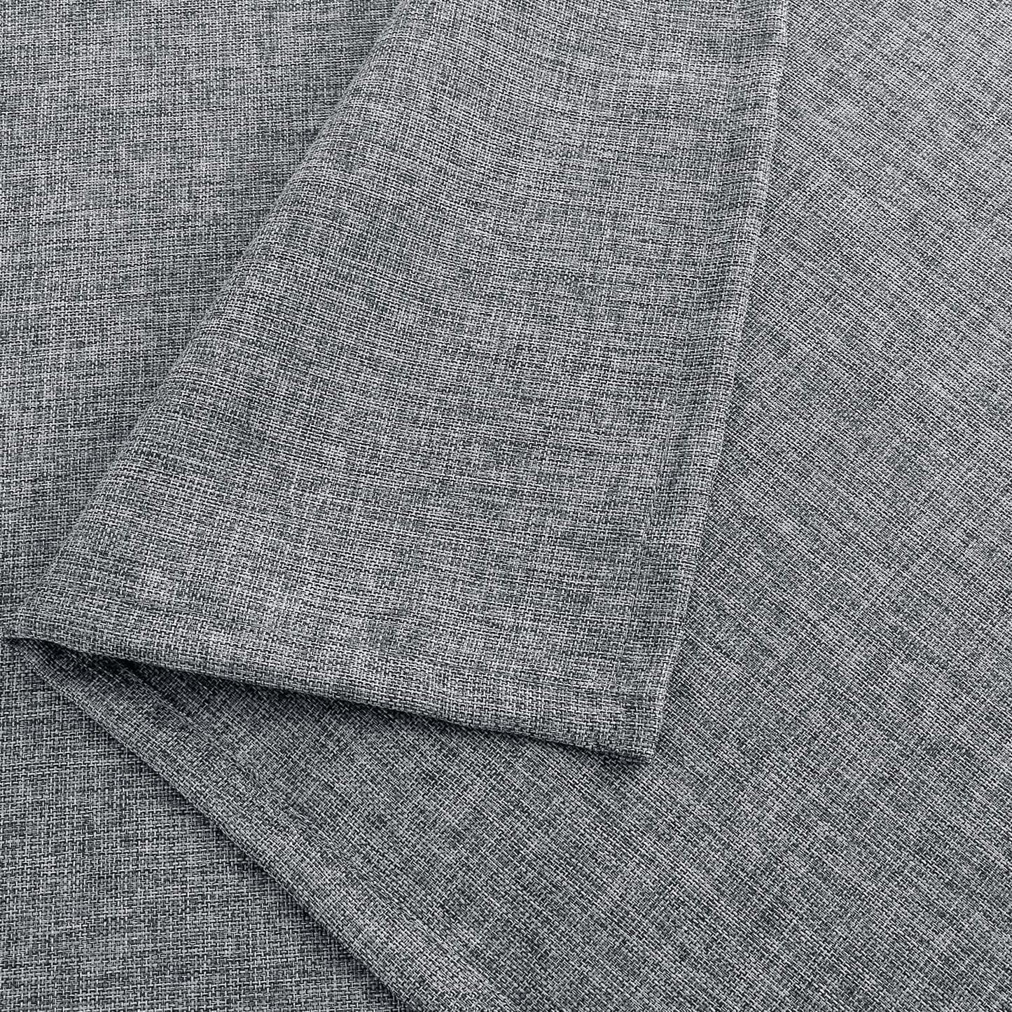 Hiasan 2 Pack Faux Linen Rectangle Tablecloth - Wrinkle and Stain Resistant Washable Table Cloth for Kitchen Dining Room Holiday Table Cover for Party Dinner, Grey, 54 x 108 Inch
