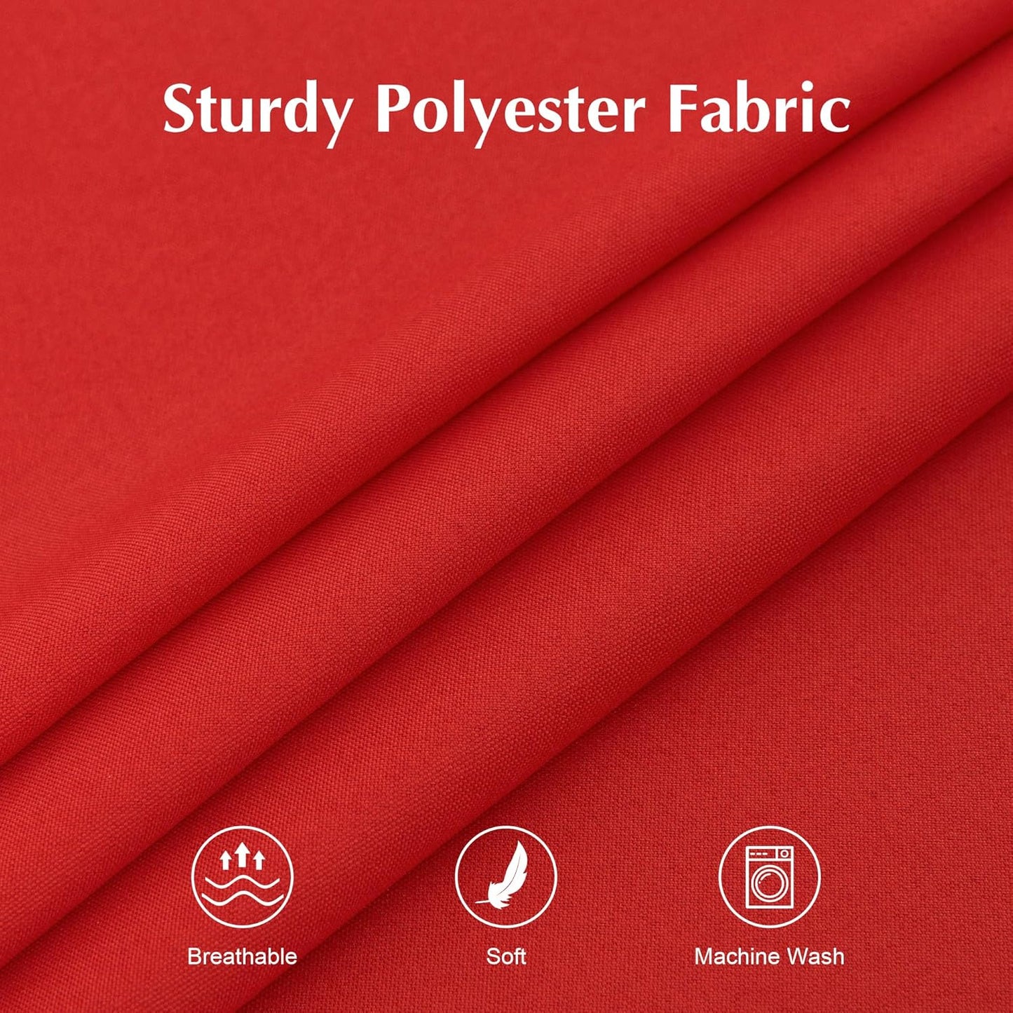 2 Pack Small Square Table Cloth 24X24 Inch Red Washable Fabric Tablecloth Polyester Solid Table Cover for Night Stand End Table Side Table Outdoor Indoor