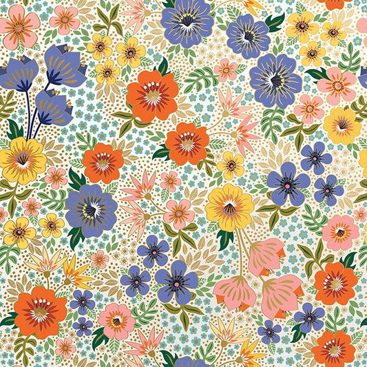 Colors of Rainbow – 12 Sheets - 20 inch X 29 inch - Italian Print Gift Tissue Paper for Decoupage Basket Bag Party Crafts (Golden Floral)