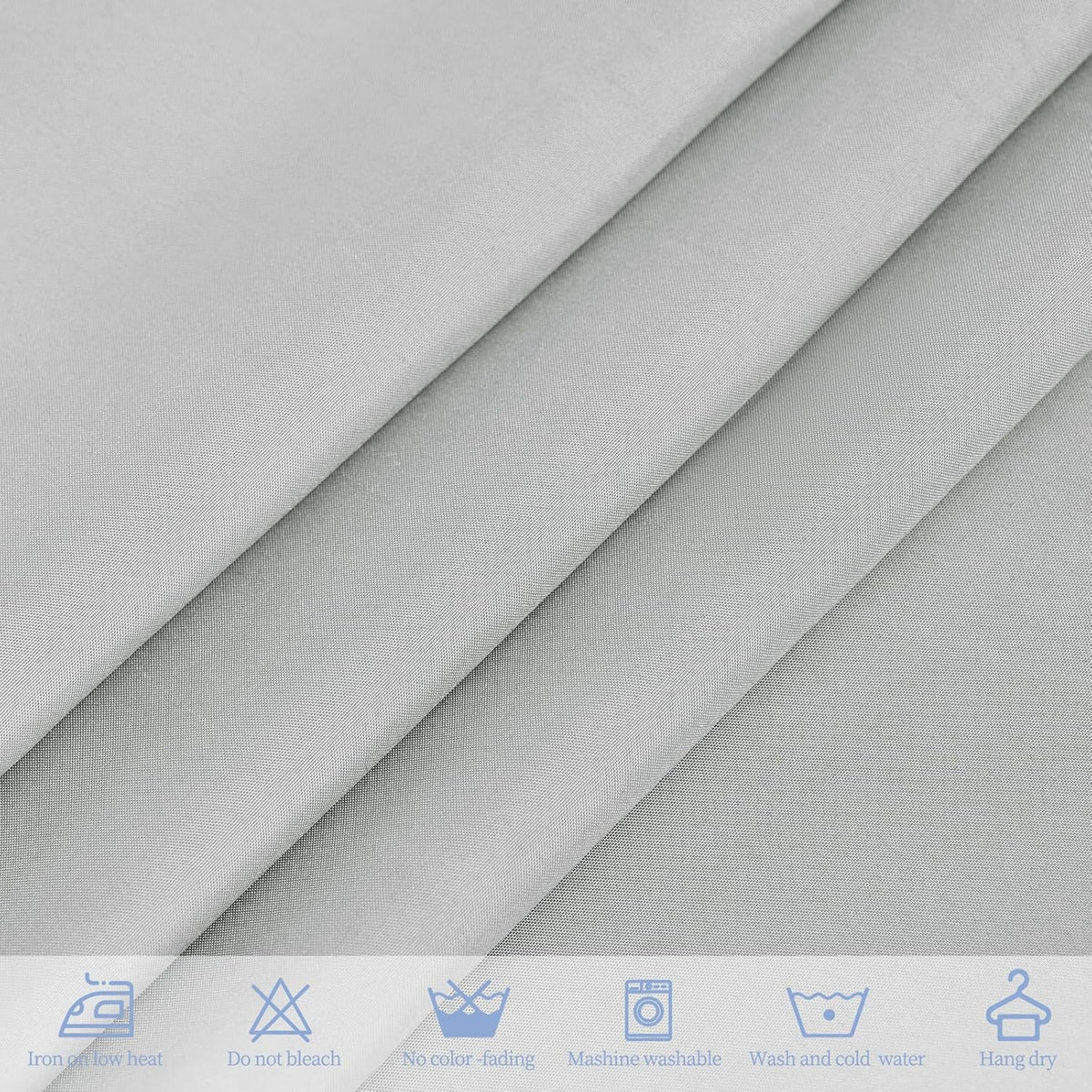 6 Pack Light Grey Rectangular Tablecloths, 60 x 126 Inch, Polyester/Fabric, Wrinkle & Stain Resistant, Classic Style, Perfect for 8ft Tables, Weddings, Banquets, Parties