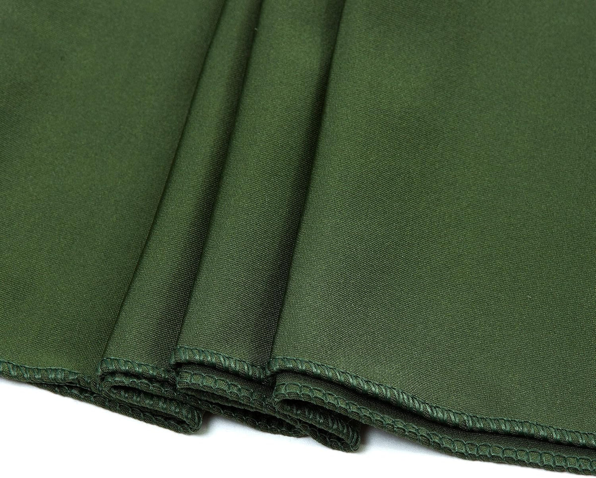 MDS Pack of 50 Spandex Chair Sashes Bows Elastic Stretch Dining Chair Bands Ties Without Slider Buckle Universal fits for Wedding Baby Shower Birthday Party Banquet Event Decoration - Olive Green