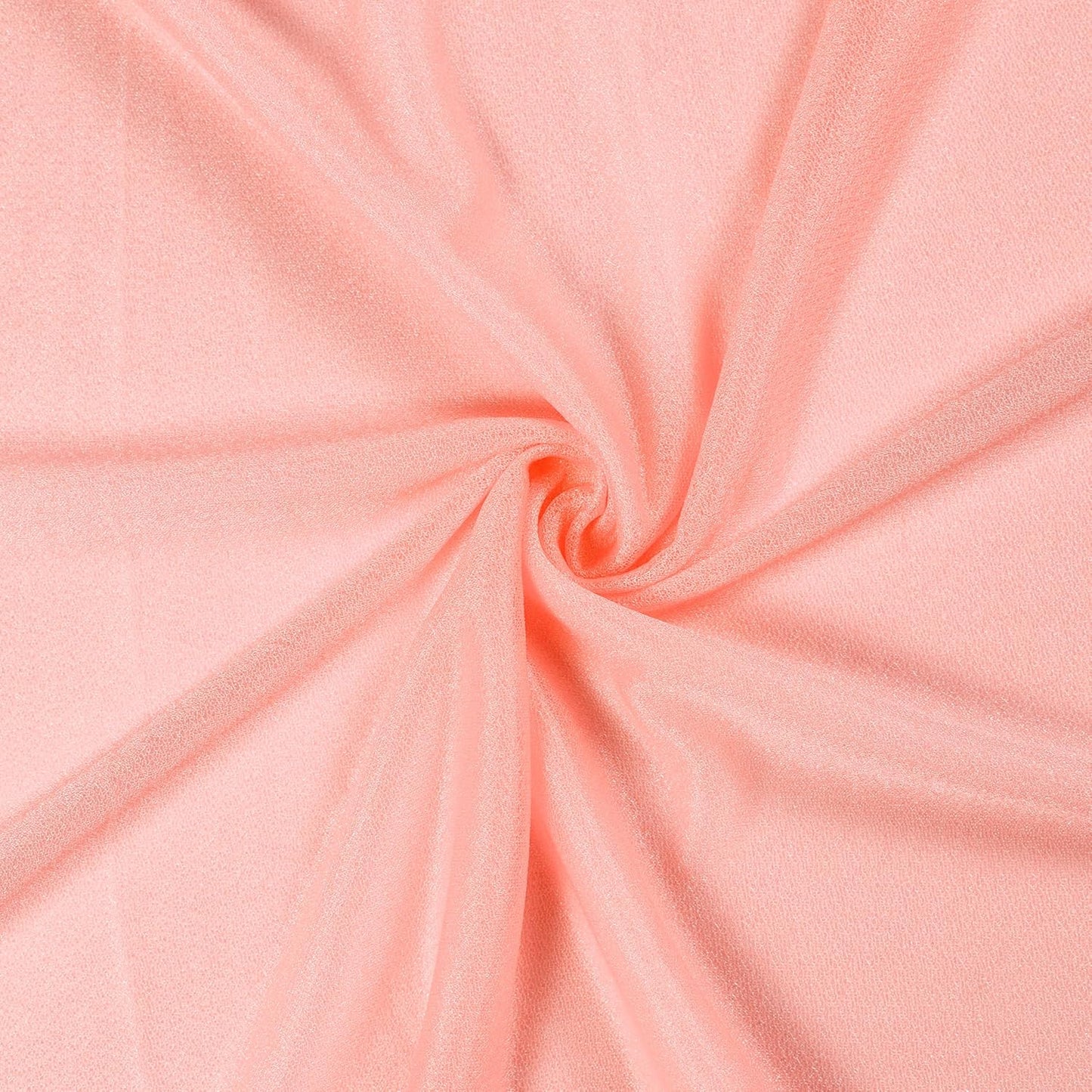 VDS Pack of 1 Panel (30 Inch X 40 Feet) Wedding Arch Draping Fabric Sheer Chiffon Fabric Drapery for Wedding Ceremony Reception Swag Backdrop Canopy Chuppah ARBO Altars Decoration (Peach)