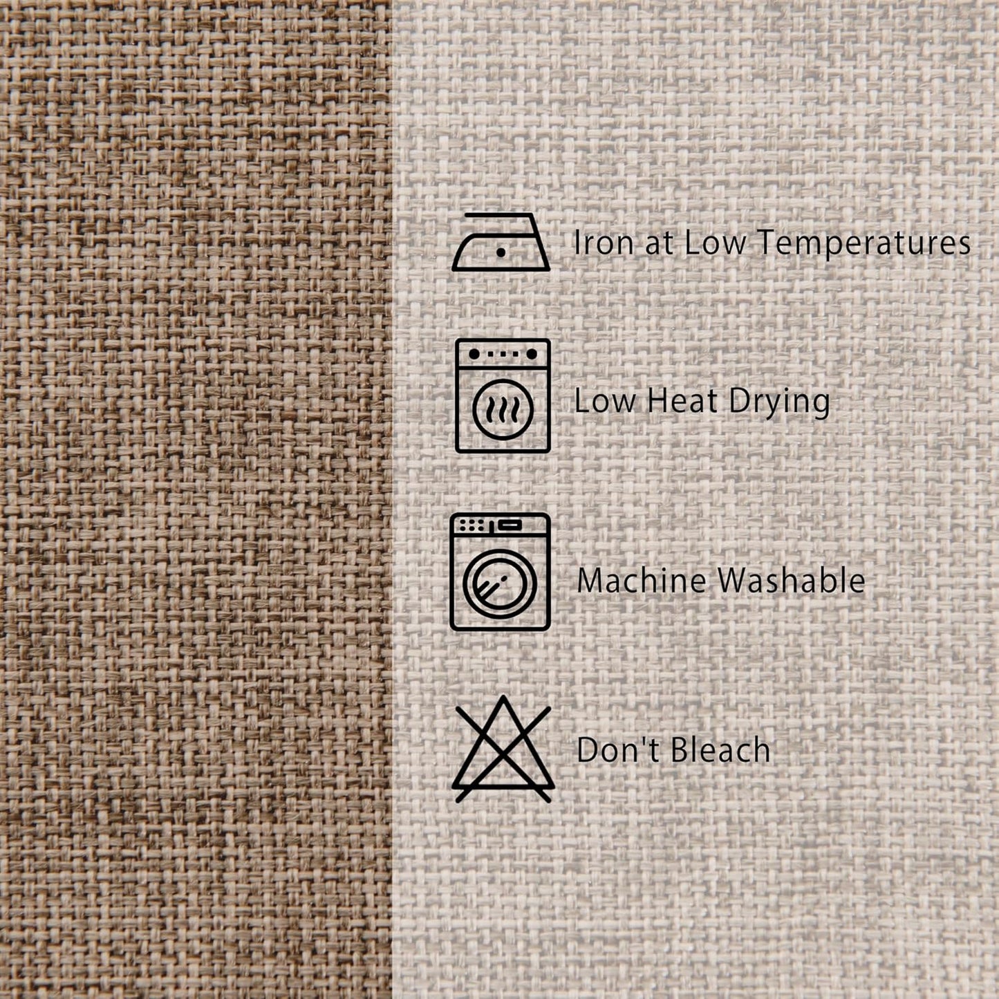 Hiasan 2 Pack Faux Linen Square Tablecloth - Wrinkle and Stain Resistant Washable Table Cloth for Kitchen Dining Room Holiday Table Cover for Party Dinner, Khaki, 54 x 54 Inch