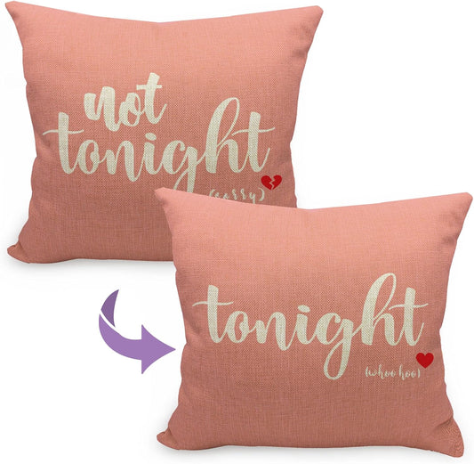 Mancheng-zi Bachelorette Pillow Cover - 18x18, Funny Bride to be Gifts for Wedding, Bedroom Decor (Pink)