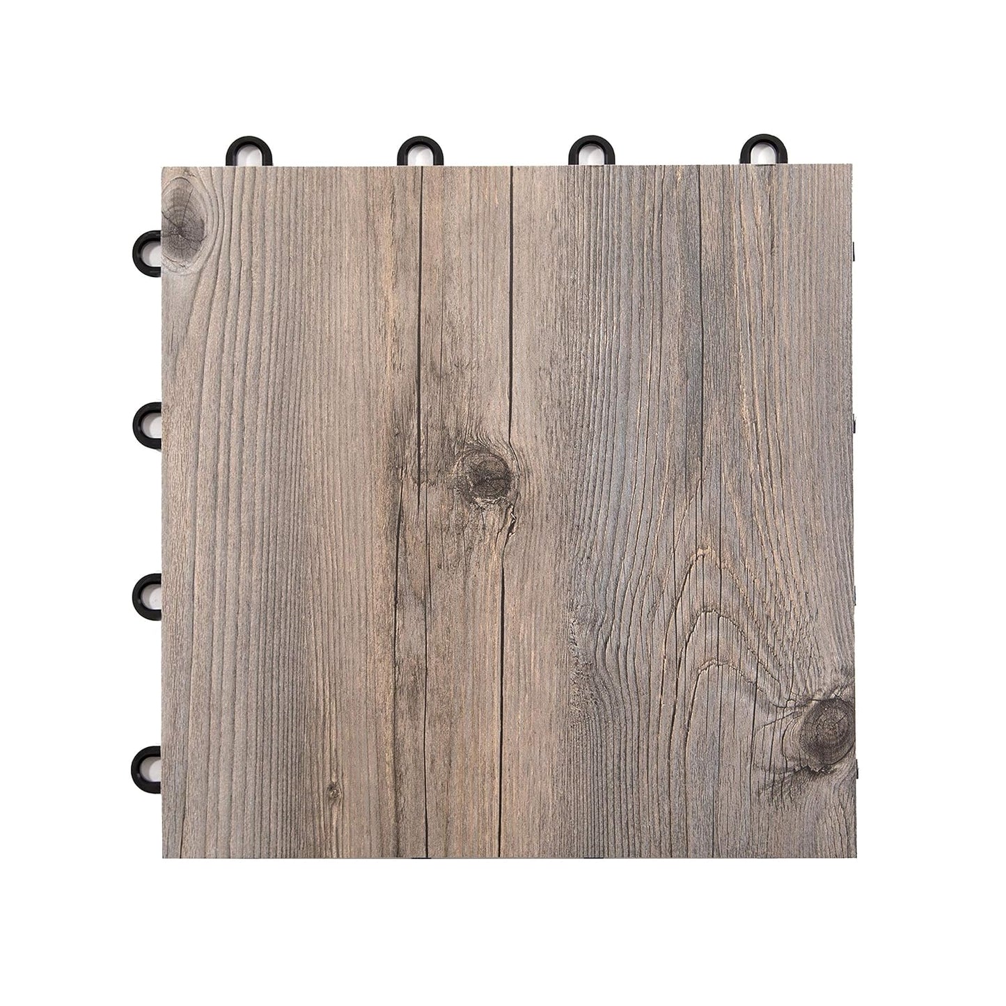 IncStores 3/8" Thick Snap Together Dance Flooring | 12"x12" Printed Vinyl Dance Floor for Practice & Performance | Barnwood | 40 Tile Pack