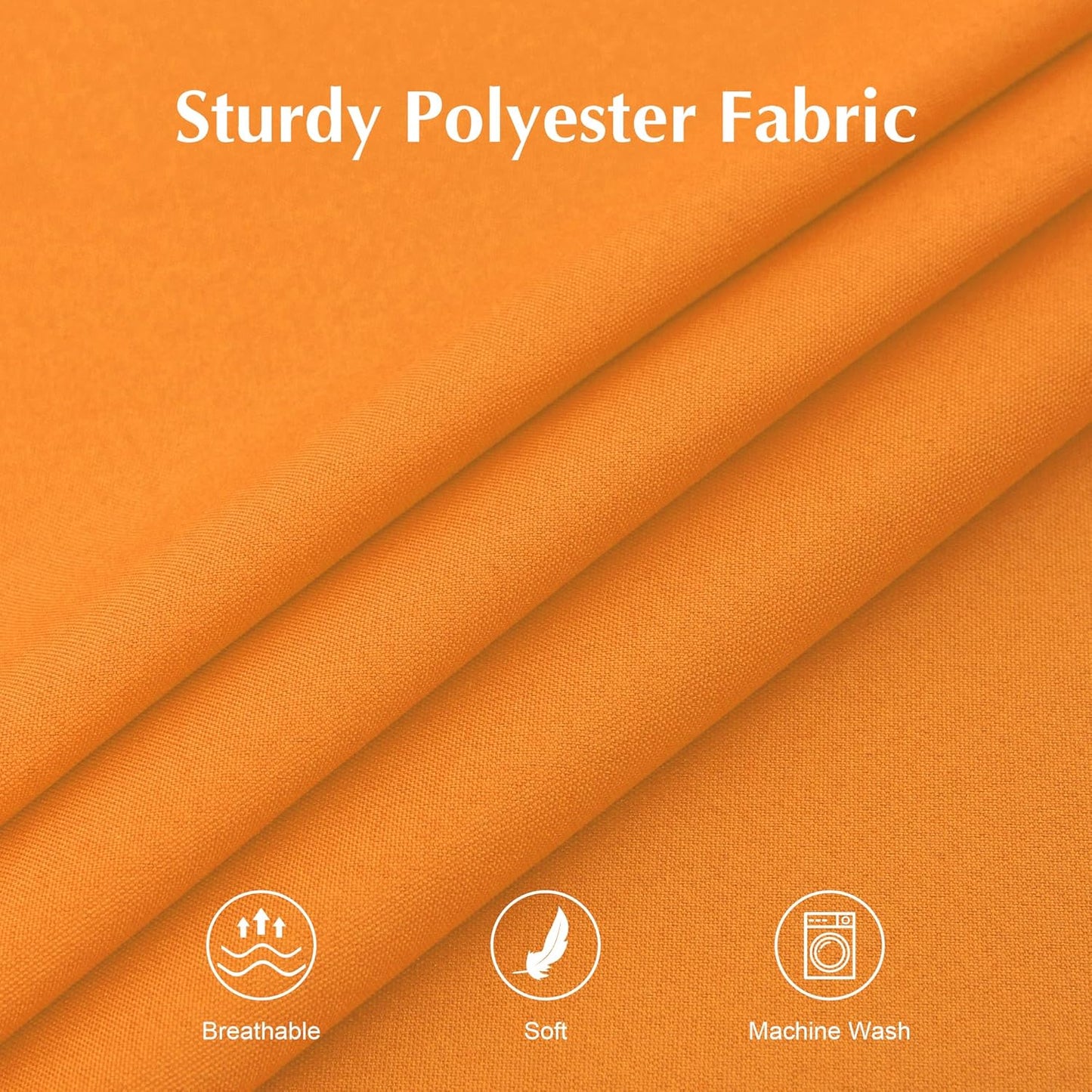 2 Pack Small Square Table Cloth 36X36 Inch Orange Washable Fabric Tablecloth Polyester Solid Table Cover for Night Stand End Table Side Table Outdoor Indoor