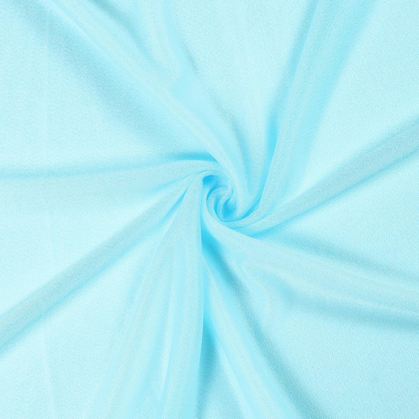 VDS Pack of 2 Panel (30 Inch X 20 Feet) Wedding Arch Draping Fabric Sheer Chiffon Fabric Drapery for Wedding Ceremony Reception Swag Backdrop Canopy Chuppah ARBO Altars Decoration (Teal)