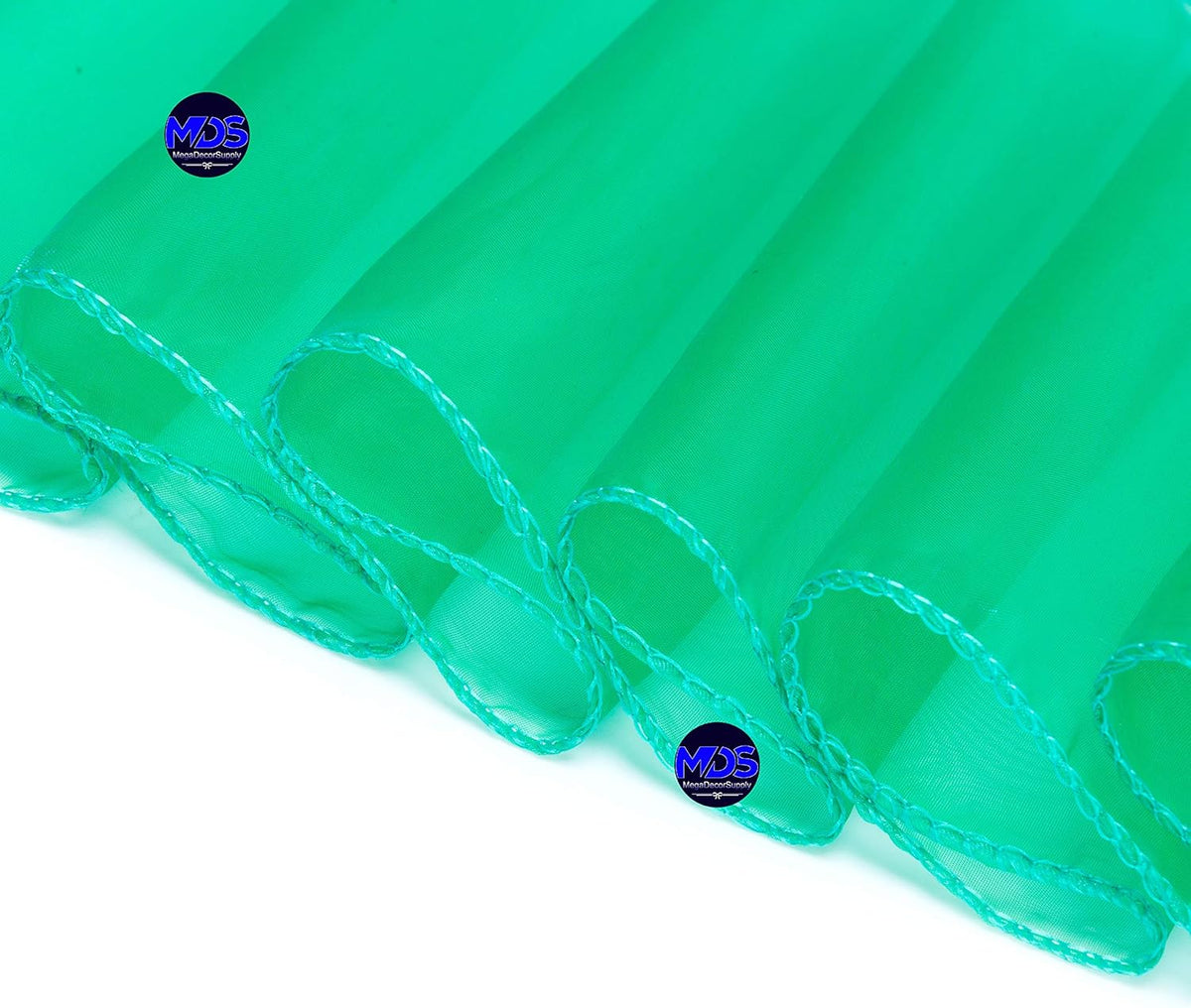 MDS Pack of 200 PCS Organza Chair Sashes Wider Dining Chair Bows Ribbon Tie Back for Wedding Party Birthday Bridal Shower Reception Event Banquet Home Chair Cover Decoration - Green