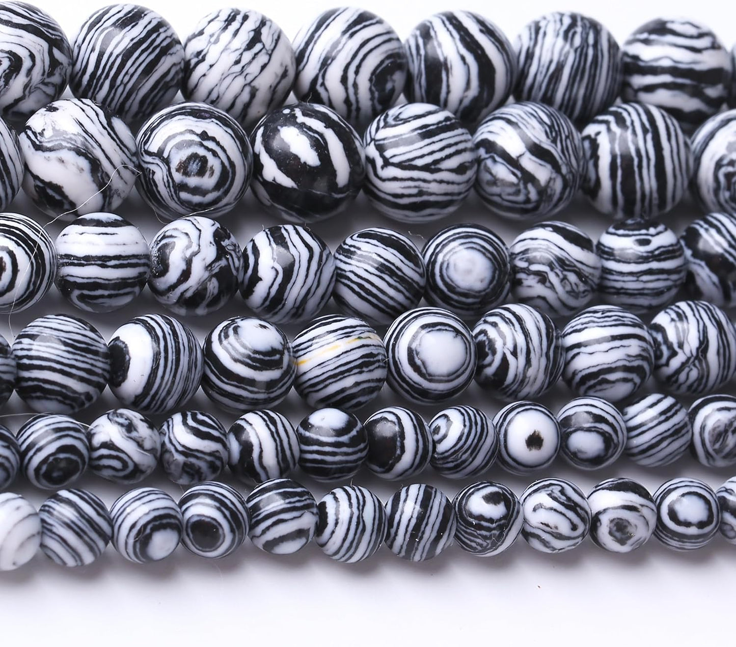 Black Peacock Turquoise Stone Beads Gemstone Round Crystal Energy Jade Beads Stone Beads for Jewelry Making DIY Bracelet Necklace Jewelry Making 1 Strand 15.5inch 4MM
