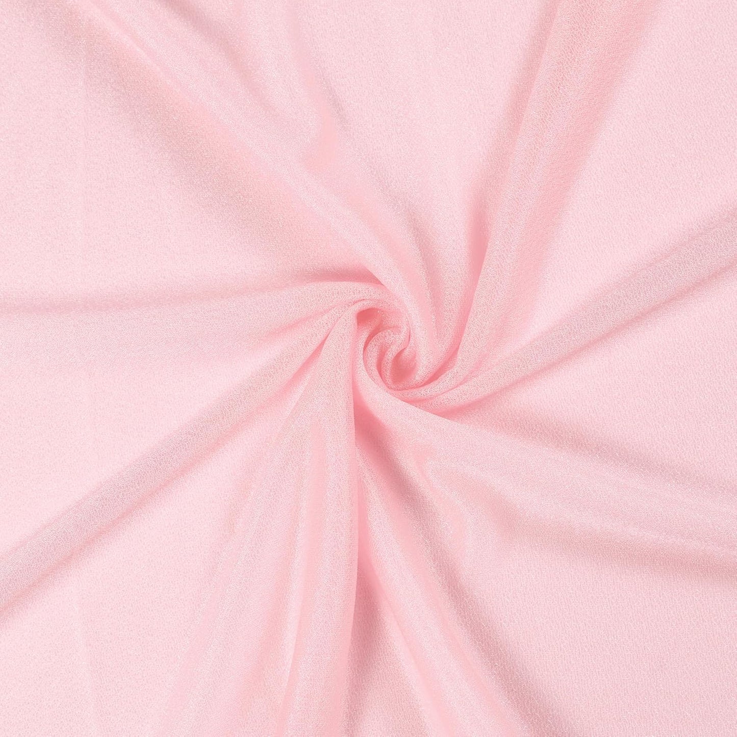 VDS Pack of 2 Panel (30 Inch X 30 Feet) Wedding Arch Draping Fabric Sheer Chiffon Fabric Drapery for Wedding Ceremony Reception Swag Backdrop Canopy Chuppah ARBO Altars Decoration (Blush Pink)