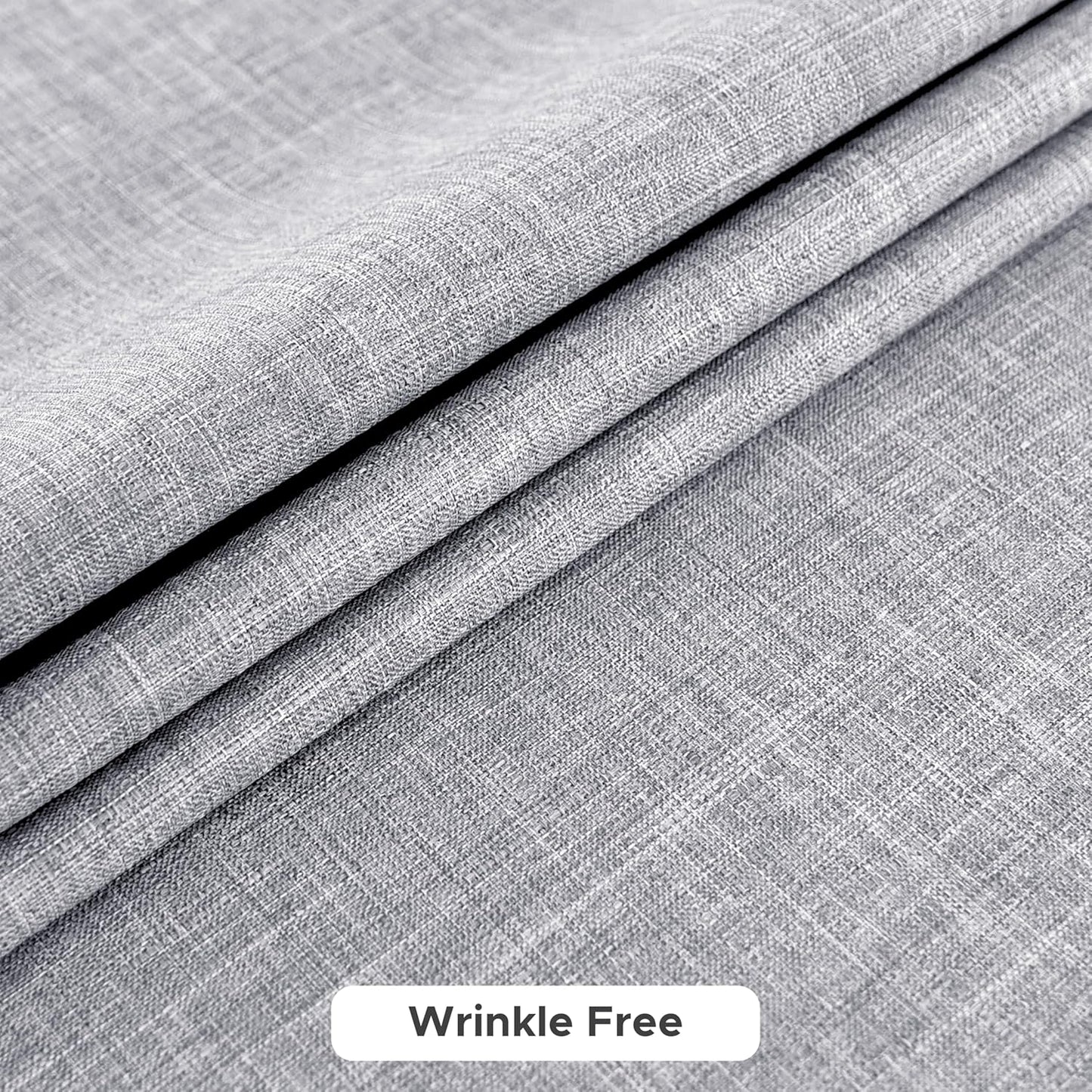 Fitable Faux Linen Tablecloths for Rectangle Tables: Water & Stain Resistant Farmhouse Table Cloth, Washable Burlap Textured Table Covers for Kitchen Dining Party(2 Pack, 52x70 Inch, Light Grey)
