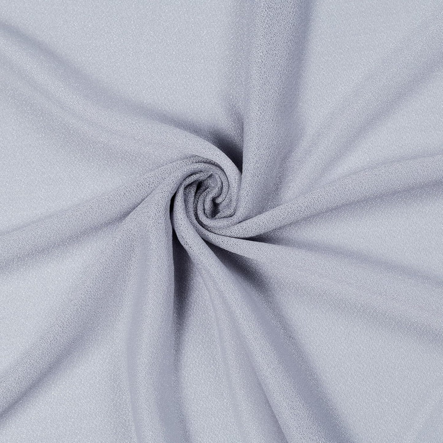 VDS Pack of 2 Panel (30 Inch X 20 Feet) Wedding Arch Draping Fabric Sheer Chiffon Fabric Drapery for Wedding Ceremony Reception Swag Backdrop Canopy Chuppah ARBO Altars Decoration (Cool Grey)