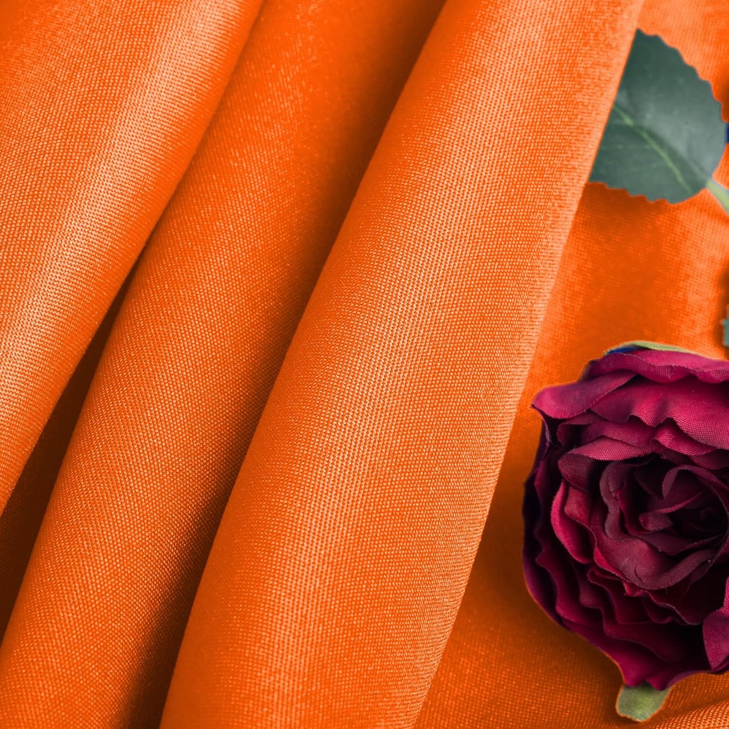 Ascoza 2pack 90x156 Inch Orange Rectangular Tablecloth 8 Feet Table Cloth in Polyester Fabric for Wedding/Banquet/Restaurant/Parties