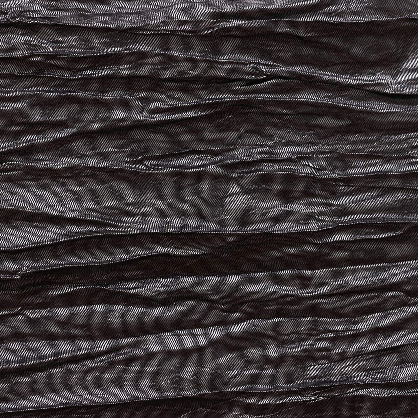 YOUR CHAIR COVERS - 60 x 102 inch Rectangular Crinkle Taffeta Tablecloth - Black, Rectangle Table Linens for 6 ft Rectangular Tables, Wedding Crushed Table Cloth