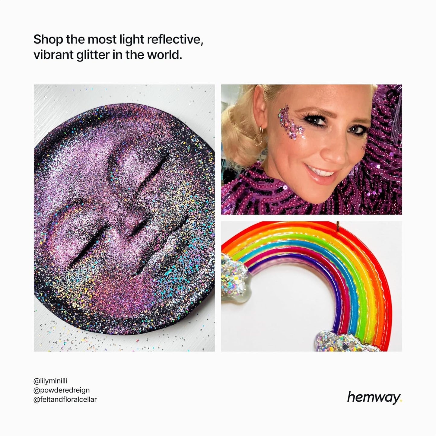 Hemway Eco Friendly Biodegradable Glitter 100g / 3.5oz Bio Cosmetic Safe Sparkle Vegan for Face, Eyeshadow, Body, Hair, Nail and Festival Makeup, Craft - Ultrafine (1/128" 0.008" 0.2mm) - Purple
